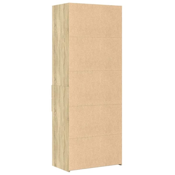 vidaXL Highboard sonoma eik 70x42,5x185 cm konstruert tre