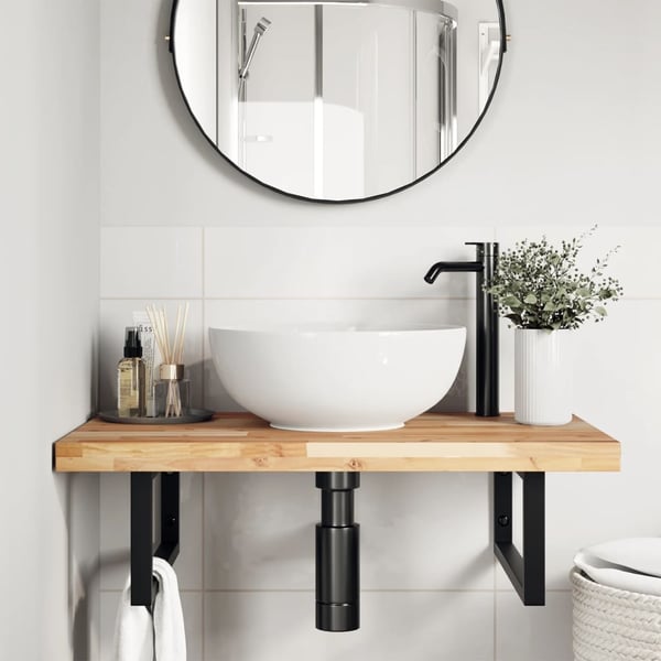 vidaXL bordplade til toiletbord 100x50x4 cm ubehandlet massivt akacie