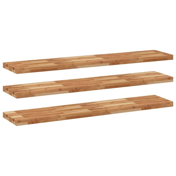 vidaXL Flytende hyller 3 stk 160x30x4 cm oljebehandlet heltre akasie