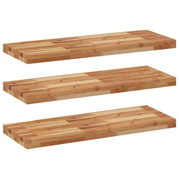 vidaXL Kelluvat hyllyt 3 kpl 100x30x4 cm öljytty täysi akasiapuu