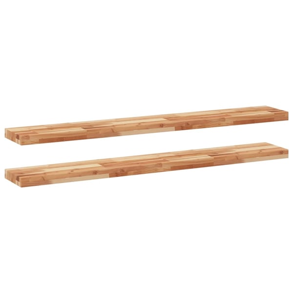 vidaXL Flytende hyller 2 stk 160x20x4 cm oljebehandlet heltre akasie