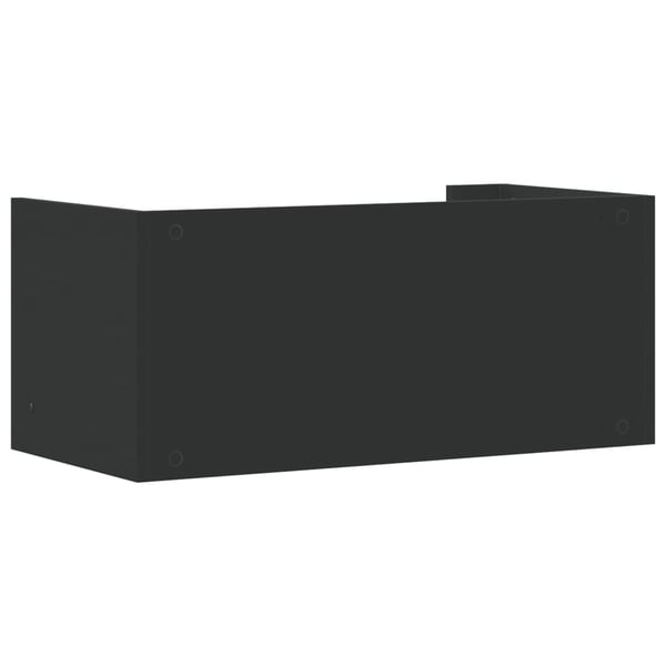 vidaXL væghylde 70,5x35x30,5 cm konstrueret træ sort