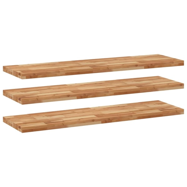 vidaXL Flytende hyller 3 stk 140x40x4 cm oljebehandlet heltre akasie
