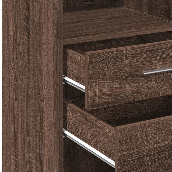 vidaXL Hylle brun eik 40x42,5x124 cm konstruert tre