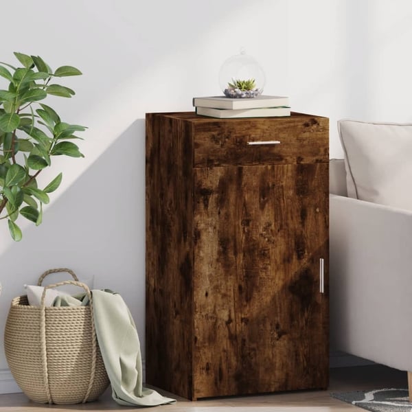 vidaXL skab 50x42,5x93 cm konstrueret træ røget egetræsfarve