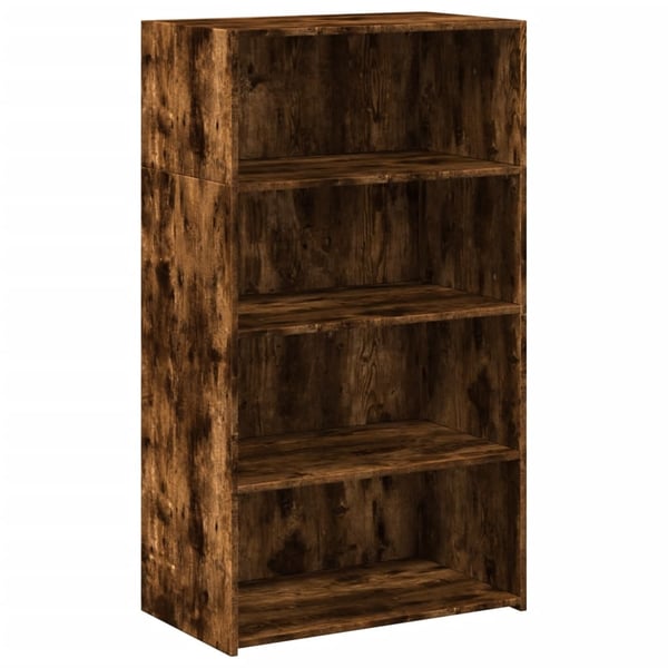 vidaXL Hylle røkt eik 70x41x124 cm konstruert tre