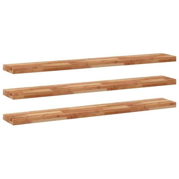 vidaXL Flytende hyller 3 stk 140x20x4 cm oljebehandlet heltre akasie