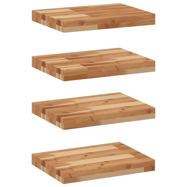 vidaXL Flytende hyller 4 stk 60x30x4 cm oljebehandlet heltre akasie