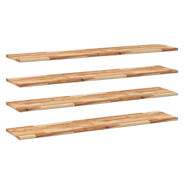 vidaXL Svävande hyllor 4 st 140x30x2 cm behandlat massivt akaciaträ