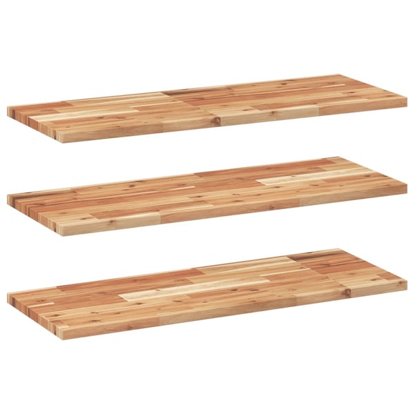 vidaXL Flytende hyller 3 stk 100x30x2 cm oljebehandlet heltre akasie