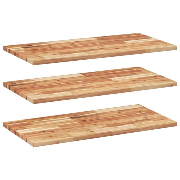 vidaXL Flytende hyller 3 stk 100x40x2 cm oljebehandlet heltre akasie