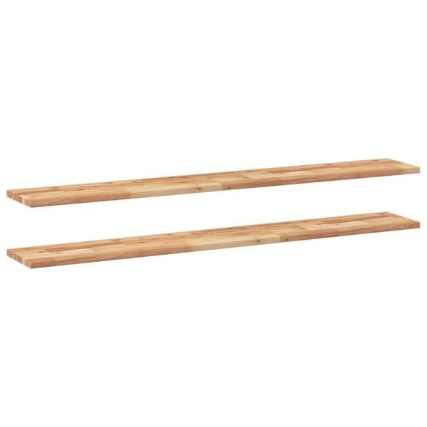 vidaXL Flytende hyller 2 stk 140x20x2 cm oljebehandlet heltre akasie