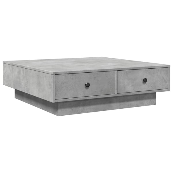 vidaXL Salongbord betonggrå 90x90x28 cm sponplate