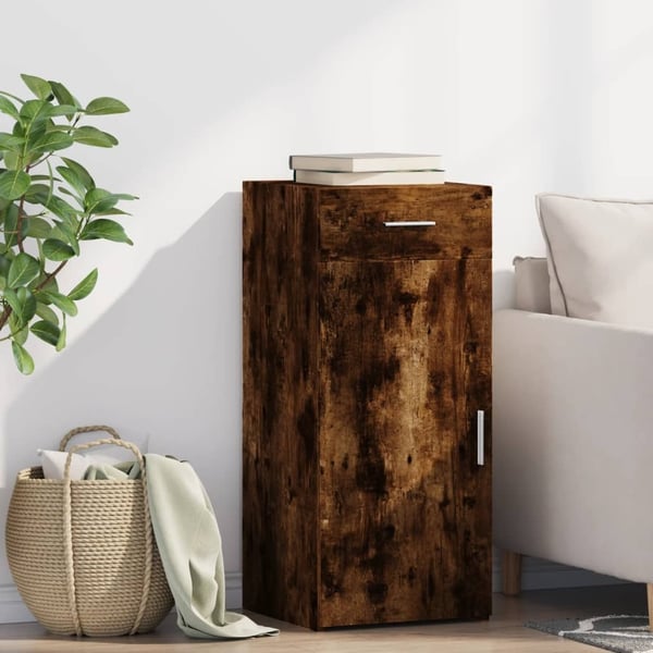 vidaXL skab 40x42,5x93 cm konstrueret træ røget egetræsfarve
