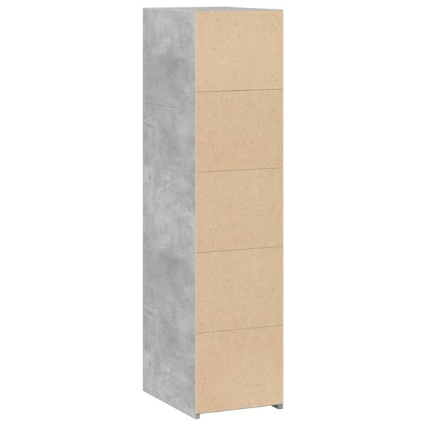 vidaXL Hylle betonggrå 30x41x124 cm konstruert tre