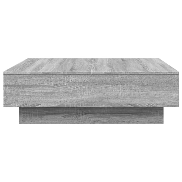 vidaXL Salongbord grå sonoma 90x90x28 cm konstruert tre