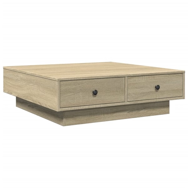 vidaXL sofabord 90x90x28 cm spånplade sonoma-eg