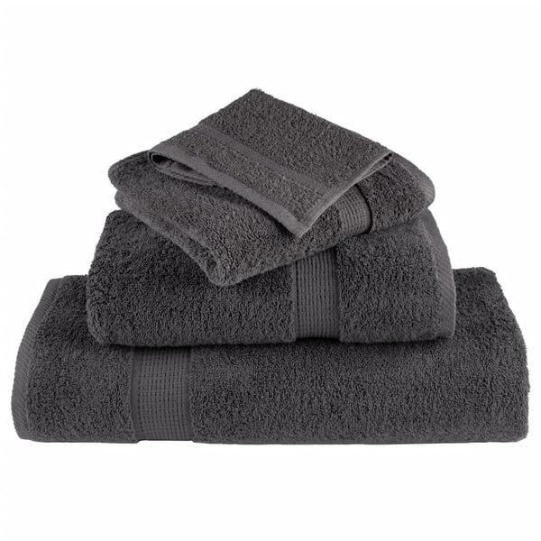 vidaXL håndklæder SOLUND 2 stk. Premium 30x30 cm 600 g/m2 antracitgrå