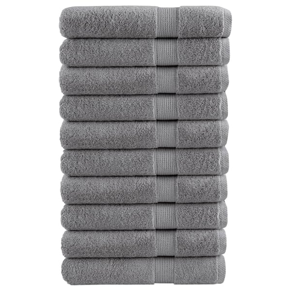 vidaXL håndklæder SOLUND 10 stk. Premium 100x200 cm 600 g/m2 grå