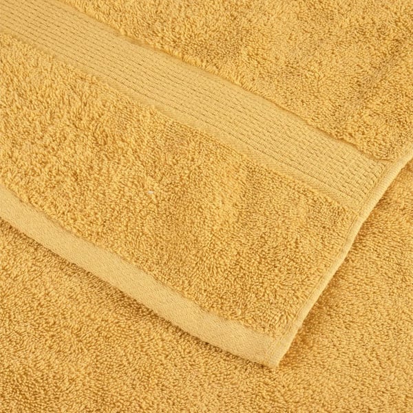 vidaXL Premium håndklær SOLUND 2 stk gull 100x200 cm 600gsm