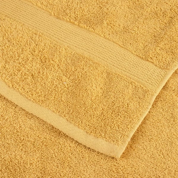 vidaXL Premium håndklær SOLUND 4 stk gull 100x200 cm 600gsm
