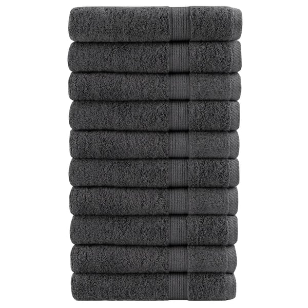 vidaXL Premium Pyyhkeet SOLUND 10 kpl antras. 100x200 cm 600 gsm