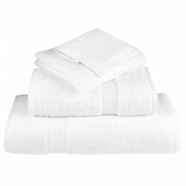 vidaXL Premium badehåndklær SOLUND 10 stk hvit 100x150 cm 600gsm