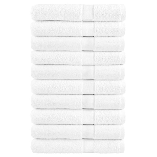 vidaXL Premium saunahåndklær SOLUND 10 stk hvit 80x200 cm 600gsm