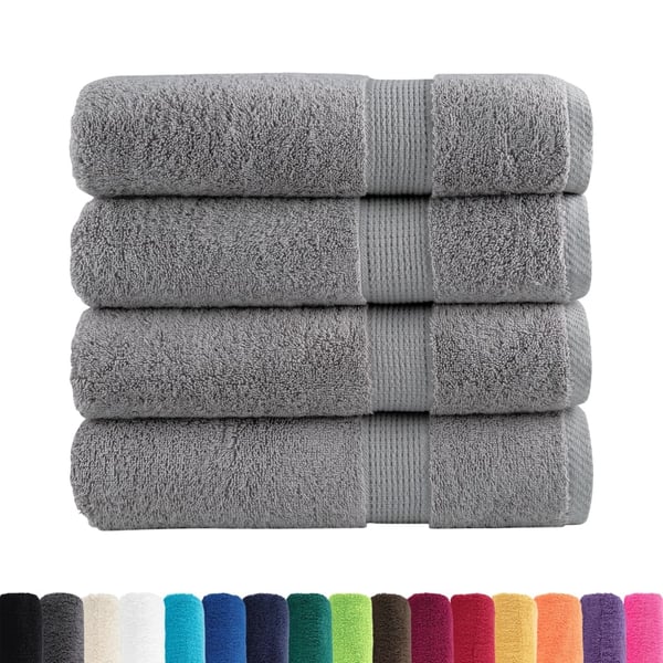 vidaXL Premium håndklær SOLUND 4 stk grå 50x100 cm 600gsm