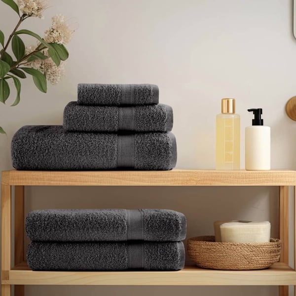 vidaXL Premium dusjhåndklær SOLUND 25 stk antrasitt 70x140 cm 600gsm