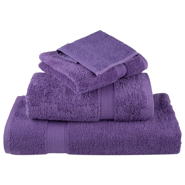 vidaXL Premium dusjhåndklær SOLUND 10 stk lilla 70x140cm 600 g/m2