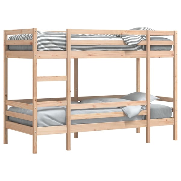 vidaXL Køyeseng uten madrass 90x200 cm heltre furu