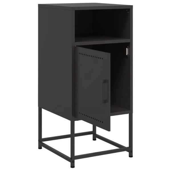 vidaXL sengebord 36x39x78 cm stål sort