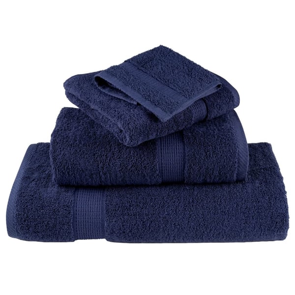 vidaXL Premium vaskehåndklær SOLUND 4 stk marineblå 30x30cm 600gsm