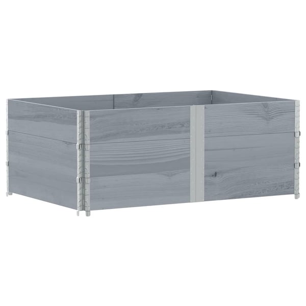 vidaXL Hageplantekasse grå 150x100 cm heltre furu