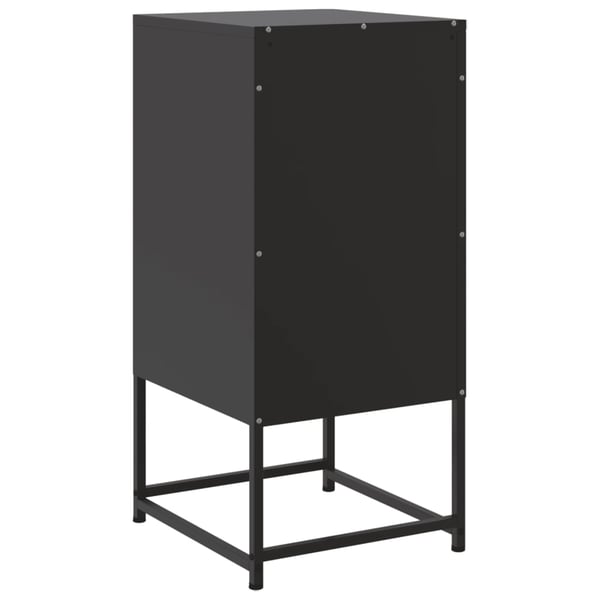 vidaXL Nattbord svart 36x39x78 cm stål