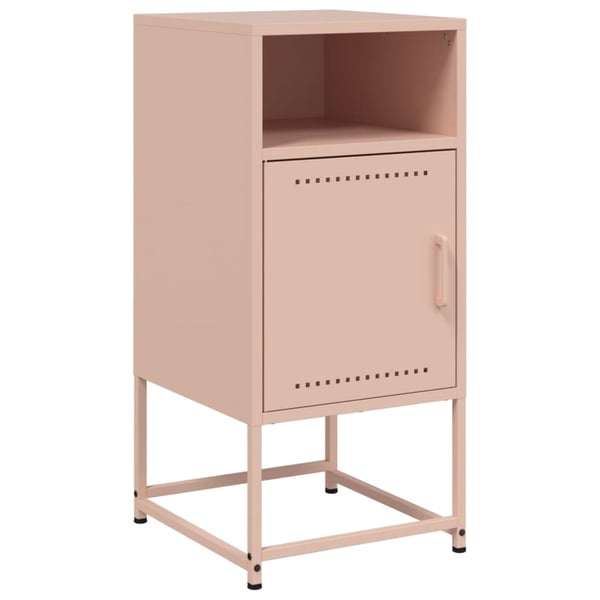 vidaXL Nattbord 2 stk rosa 36x39x78 cm stål