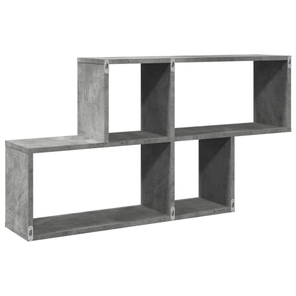 vidaXL Vegghylle betonggrå 100x20x53 cm konstruert tre