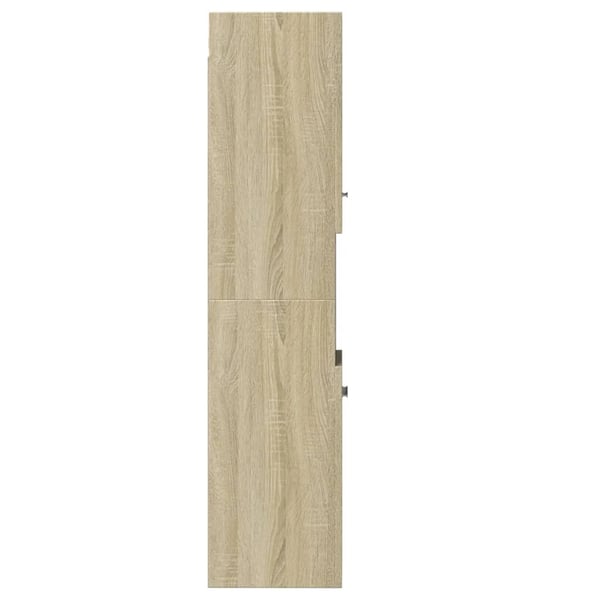 vidaXL badeværelsesskab 30x30x130 cm spånplade sonoma-eg