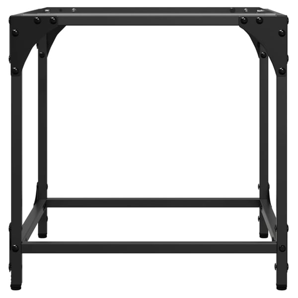 vidaXL Sofabord med gjennomsiktig glassplate 40x40x40 cm stål