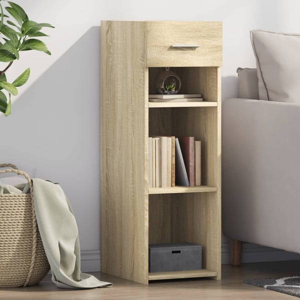 vidaXL Skjenk sonoma eik 30x42,5x93 cm konstruert tre