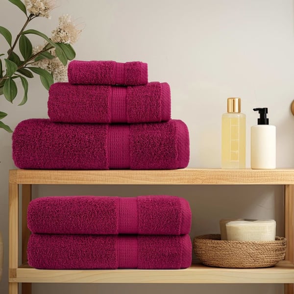vidaXL Premium Pyyhkeet SOLUND 2 kpl punainen 100x200 cm 600 gsm