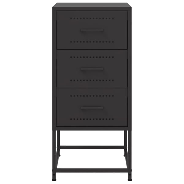 vidaXL sengeborde 2 stk. 36x39x78 cm stål sort