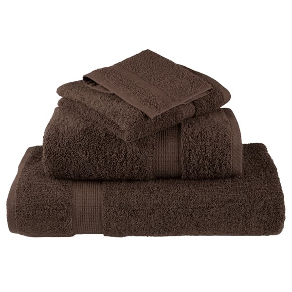 vidaXL Premium vaskehåndklær SOLUND 2 stk brune 30x30 cm 600 g/m²