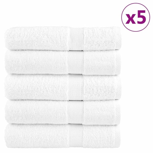 vidaXL Premium dusjhåndklær SOLUND 25 stk hvit 70x140 cm 600gsm