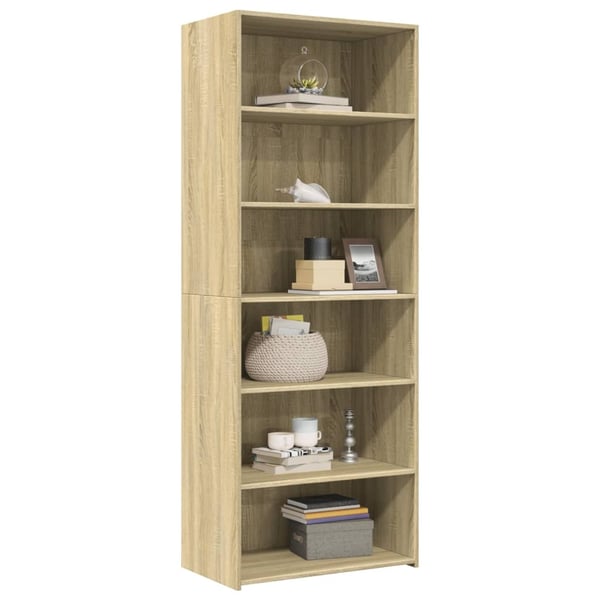 vidaXL Hylle sonoma eik 70x41x185 cm konstruert tre