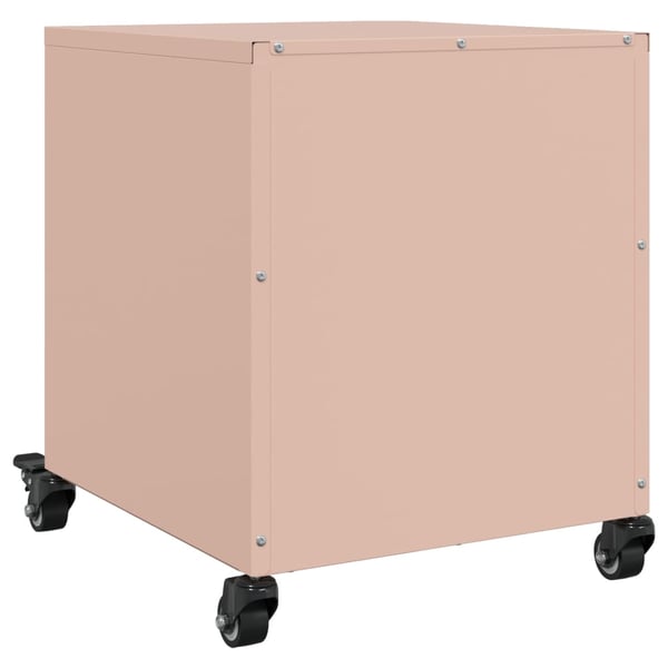 vidaXL Nattbord rosa 36x39x43,5 cm stål