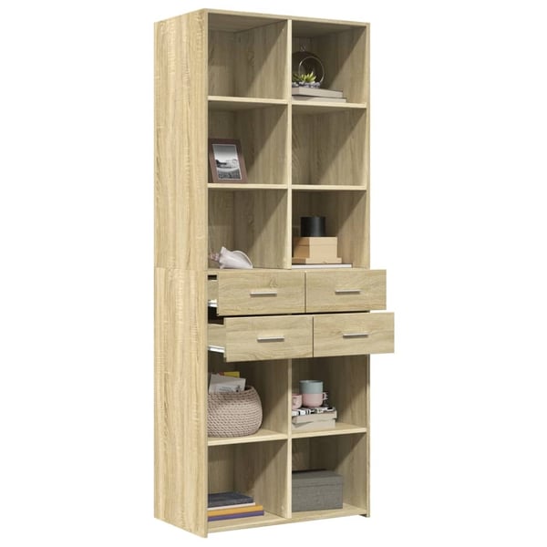 vidaXL skab 70x42,5x185 cm konstrueret træ sonoma-eg