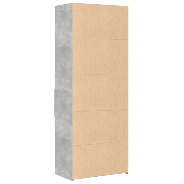 vidaXL Highboard betonggrå 70x42,5x185 cm konstruert tre