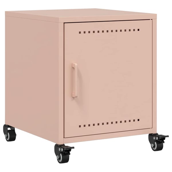 vidaXL Nattbord 2 stk rosa 36x39x43,5 cm stål